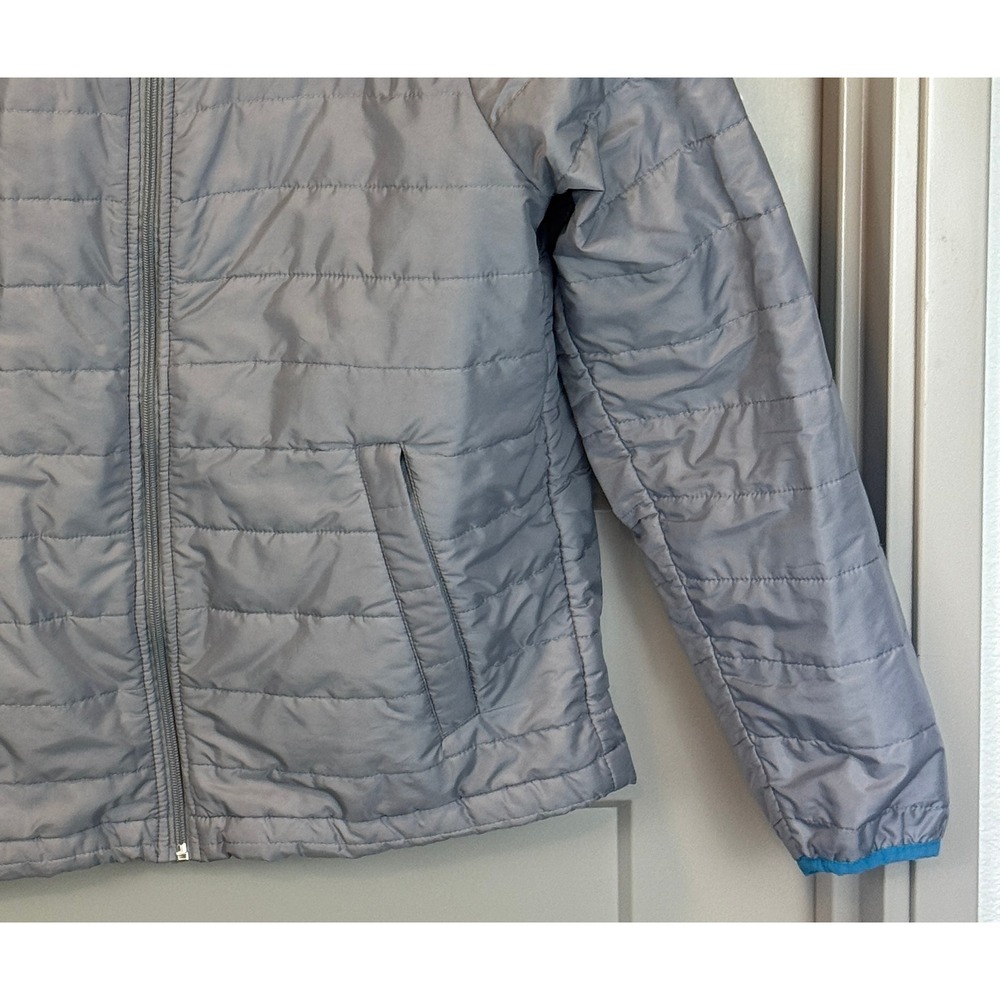 AT&T Sales Blue Gray Colorblock Puffer‎ Jacket Size Medium - Picture 8 of 9